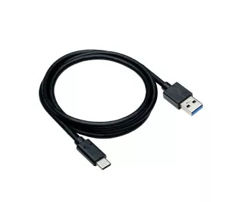 USB 3.1-kabel type C - 3.0 A-plugg, 5 Gbps, 3 A lading, svart, 0,50 m, DINIC-boks